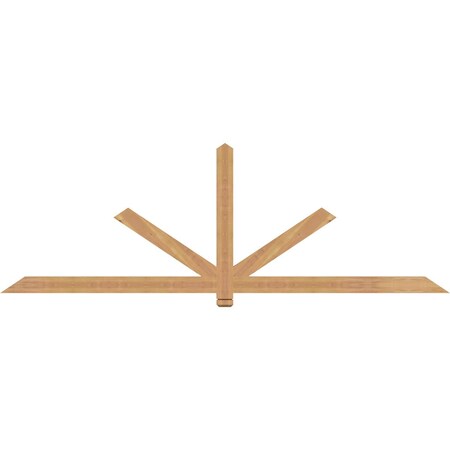 Ekena Millwork Kennewick Timber Gable Bracket, Western Red Cedar, 96"W x 32"H x 1 1/2"D x 3 1/2"F, 8/12 Pitch GBW096X32X0204KEN00SWR